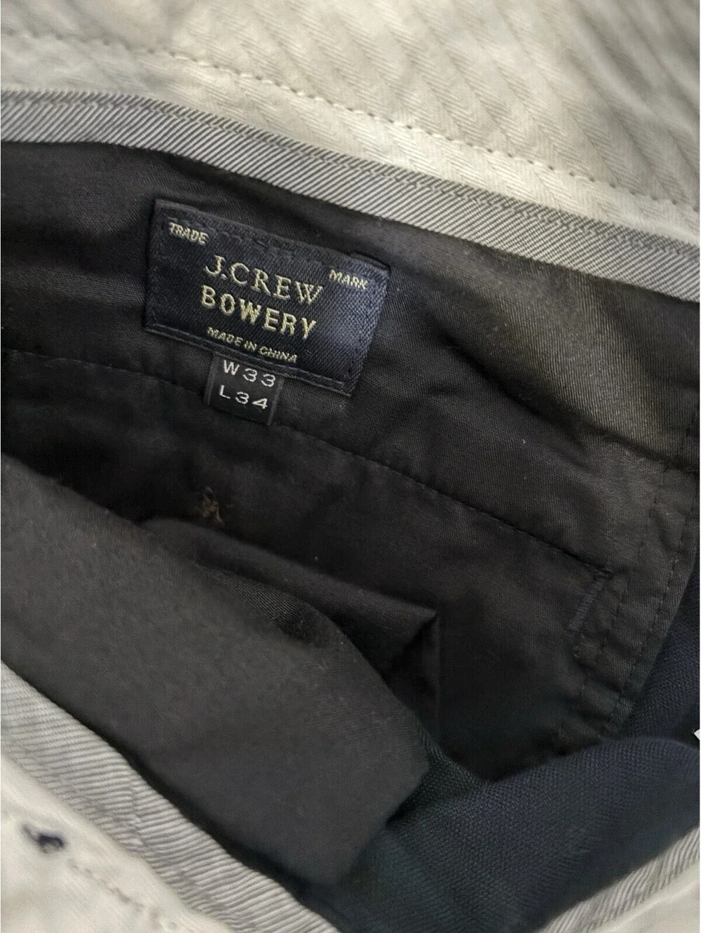 J. Crew Mens Bowery Pant  Slim Tartan  33/34  Black/Green